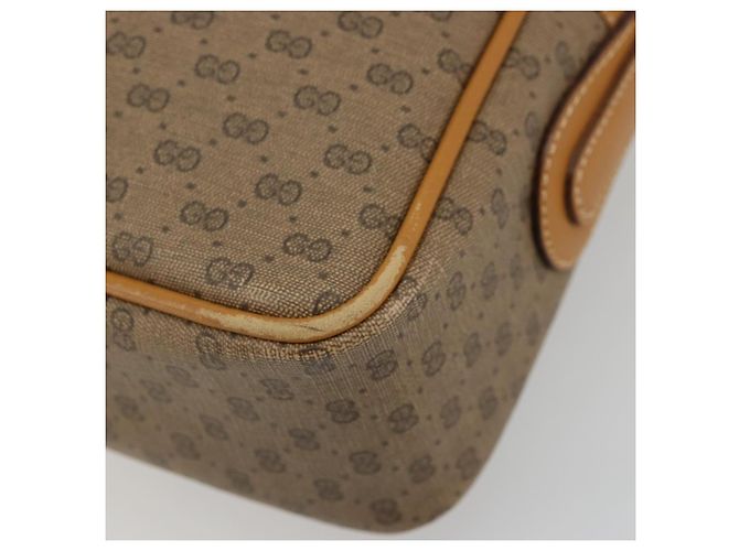 Borsa a Spalla GUCCI Micro GG Supreme PVC Beige Oro 001 56 0942 Auth BA12842 D'oro - vista 8