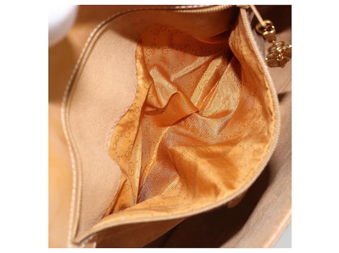 Borsa a tracolla GUCCI Micro GG Supreme PVC Beige Oro 001 261 4425 Auth ka4363 D'oro - vista 11