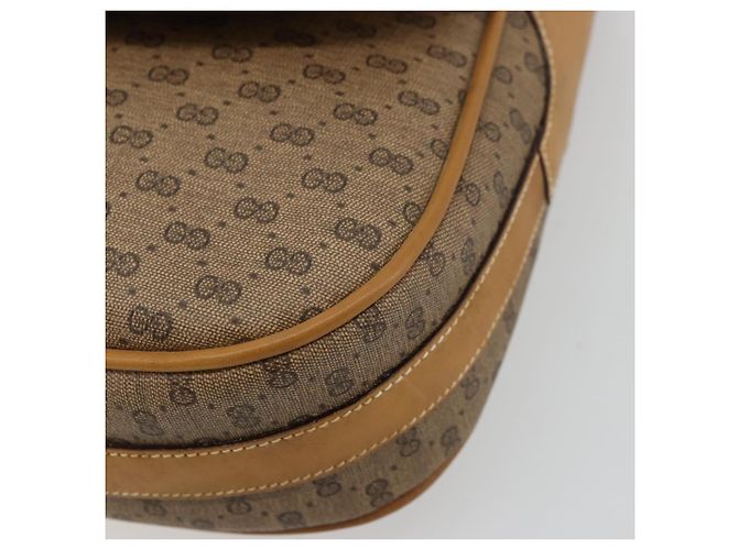 Borsa a tracolla GUCCI Micro GG Supreme PVC Beige Oro 001 261 4425 Auth ka4363 D'oro - vista 14
