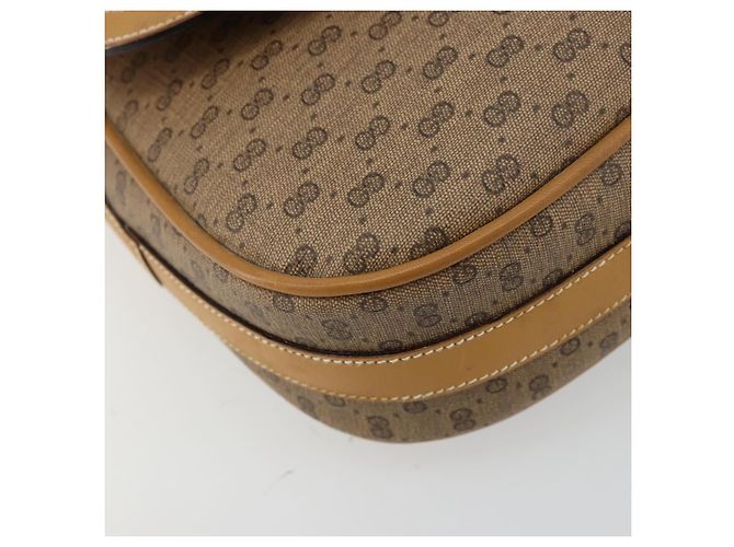 Borsa a tracolla GUCCI Micro GG Supreme PVC Beige Oro 001 261 4425 Auth ka4363 D'oro - vista 15