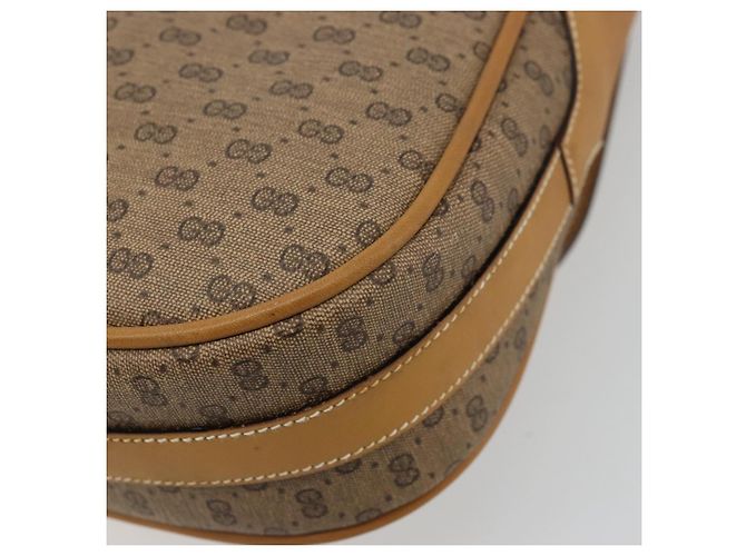 Borsa a tracolla GUCCI Micro GG Supreme PVC Beige Oro 001 261 4425 Auth ka4363 D'oro - vista 16