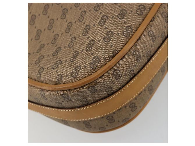 Borsa a tracolla GUCCI Micro GG Supreme PVC Beige Oro 001 261 4425 Auth ka4363 D'oro - vista 17