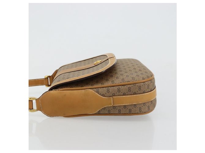 Borsa a tracolla GUCCI Micro GG Supreme PVC Beige Oro 001 261 4425 Auth ka4363 D'oro - vista 4