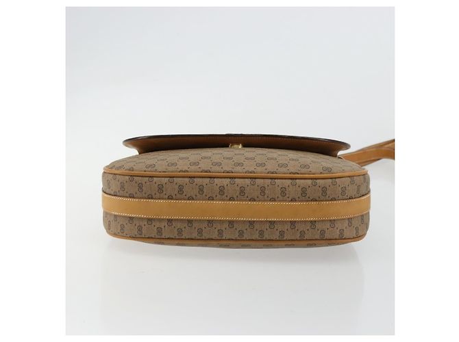 Borsa a tracolla GUCCI Micro GG Supreme PVC Beige Oro 001 261 4425 Auth ka4363 D'oro - vista 5