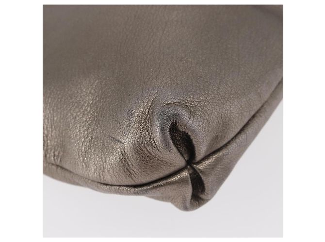 Borsa a tracolla Salvatore Ferragamo Gancini in pelle argento Auth BA12795A - vista 15