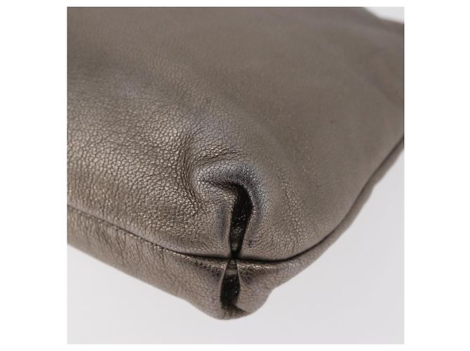 Borsa a tracolla Salvatore Ferragamo Gancini in pelle argento Auth BA12795A - vista 16