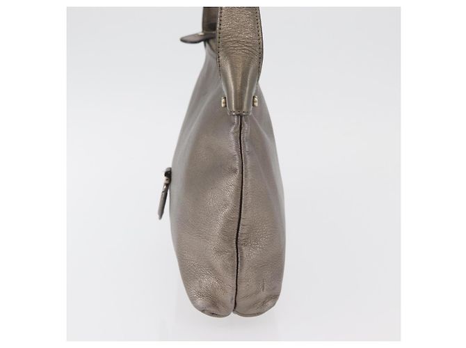 Borsa a tracolla Salvatore Ferragamo Gancini in pelle argento Auth BA12795A - vista 3