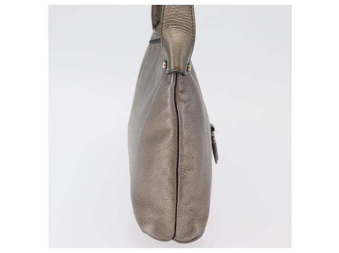 Borsa a tracolla Salvatore Ferragamo Gancini in pelle argento Auth BA12795A - vista 4