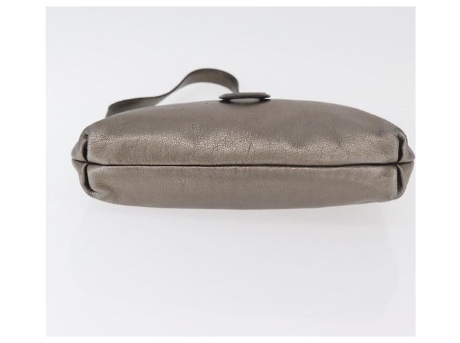 Borsa a tracolla Salvatore Ferragamo Gancini in pelle argento Auth BA12795A - vista 5