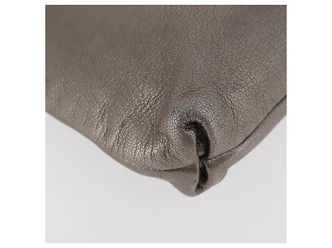 Borsa a tracolla Salvatore Ferragamo Gancini in pelle argento Auth BA12795A - vista 9