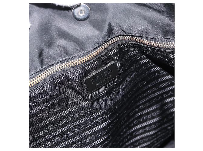 PRADA Bijoux Tote Bag Nylon Schwarz Silber Authentisch ka4445A - Ansicht 10