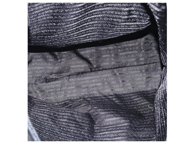 PRADA Bijoux Tote Bag Nylon Schwarz Silber Authentisch ka4445A - Ansicht 11