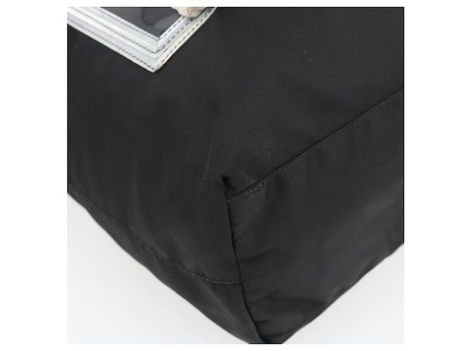 PRADA Bijoux Tote Bag Nylon Schwarz Silber Authentisch ka4445A - Ansicht 14