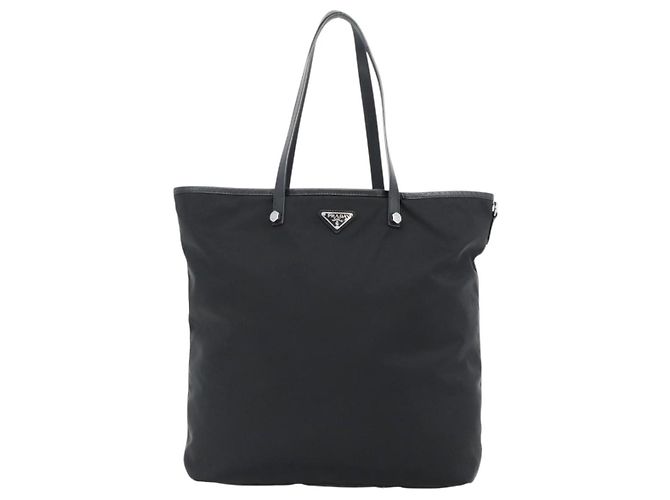 PRADA Bijoux Tote Bag Nylon Schwarz Silber Authentisch ka4445A - Ansicht 2