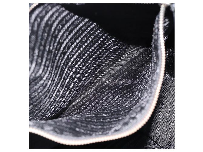 PRADA Bijoux Tote Bag Nylon Schwarz Silber Authentisch ka4445A - Ansicht 21