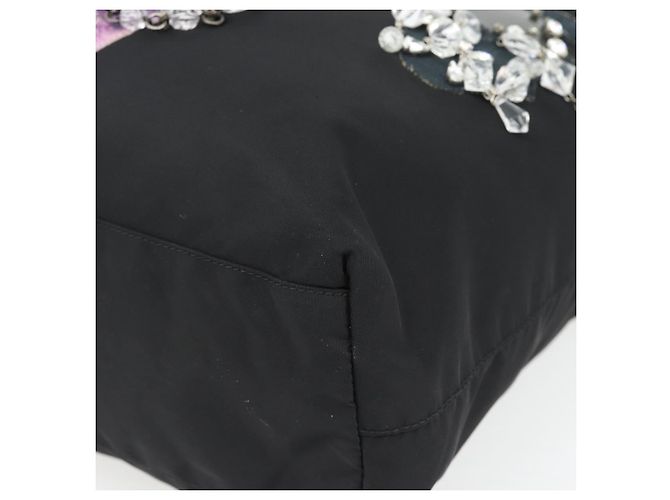PRADA Bijoux Tote Bag Nylon Schwarz Silber Authentisch ka4445A - Ansicht 9