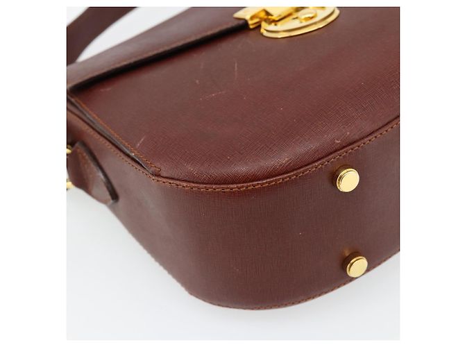 Borsa a Spalla Salvatore Ferragamo in Pelle Marrone Oro Auth BA12914 D'oro - vista 14