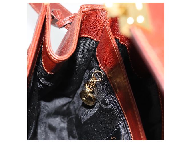 Borsa a Spalla Salvatore Ferragamo in Pelle Marrone Oro Auth BA12914 D'oro - vista 19
