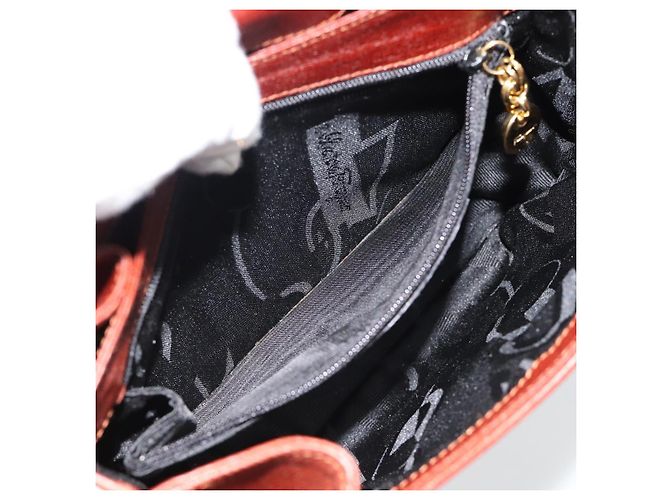 Borsa a Spalla Salvatore Ferragamo in Pelle Marrone Oro Auth BA12914 D'oro - vista 20