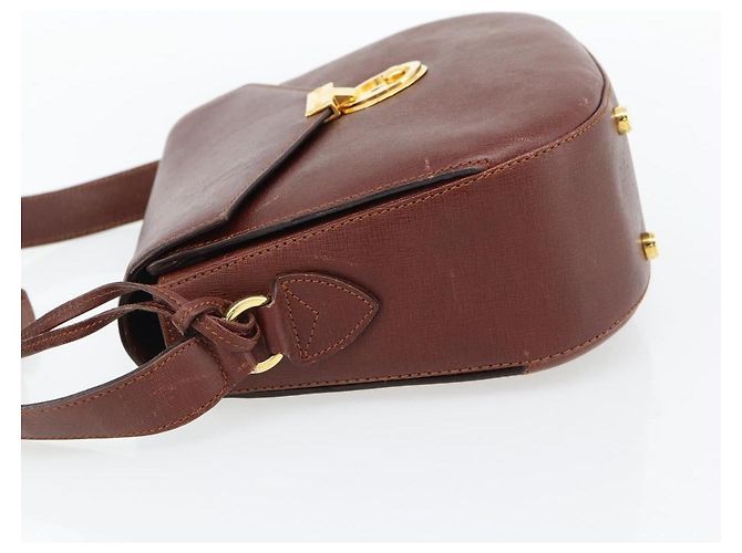 Borsa a Spalla Salvatore Ferragamo in Pelle Marrone Oro Auth BA12914 D'oro - vista 3