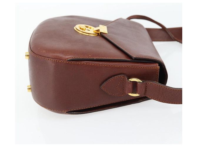 Borsa a Spalla Salvatore Ferragamo in Pelle Marrone Oro Auth BA12914 D'oro - vista 4
