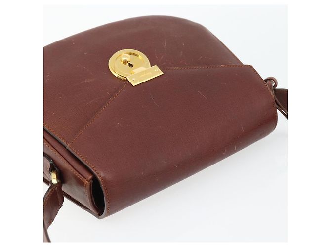 Borsa a Spalla Salvatore Ferragamo in Pelle Marrone Oro Auth BA12914 D'oro - vista 6