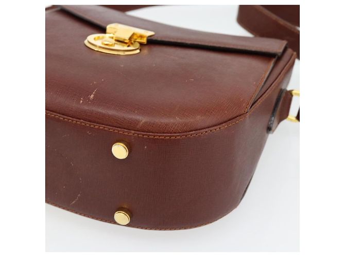 Borsa a Spalla Salvatore Ferragamo in Pelle Marrone Oro Auth BA12914 D'oro - vista 9