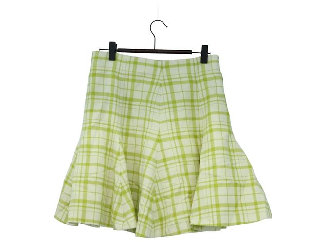 Falda Christian Dior de lana verde Auth 178033A - vista 2