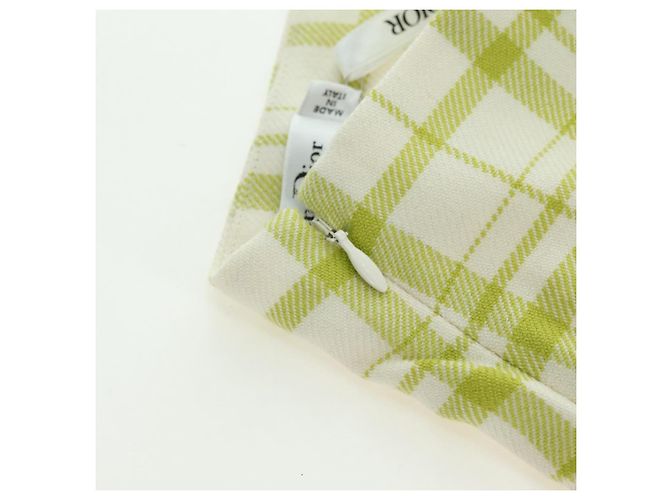 Falda Christian Dior de lana verde Auth 178033A - vista 3