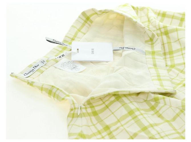 Falda Christian Dior de lana verde Auth 178033A - vista 4