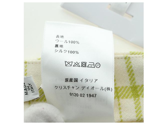 Falda Christian Dior de lana verde Auth 178033A - vista 7