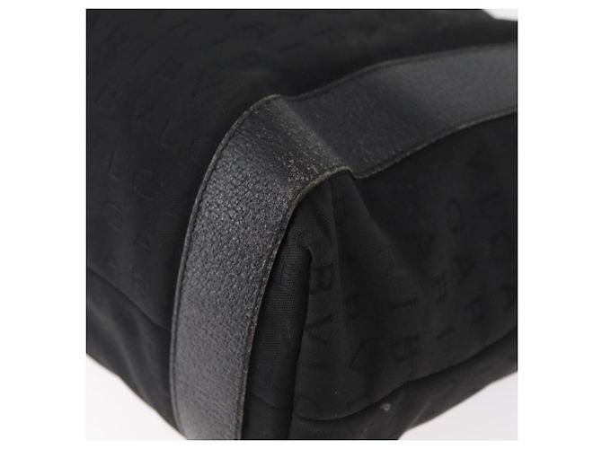 Bulgari BVLGARI Logo Mania Canvas Tote Bag Schwarz Silber Auth BA12918 - Ansicht 14