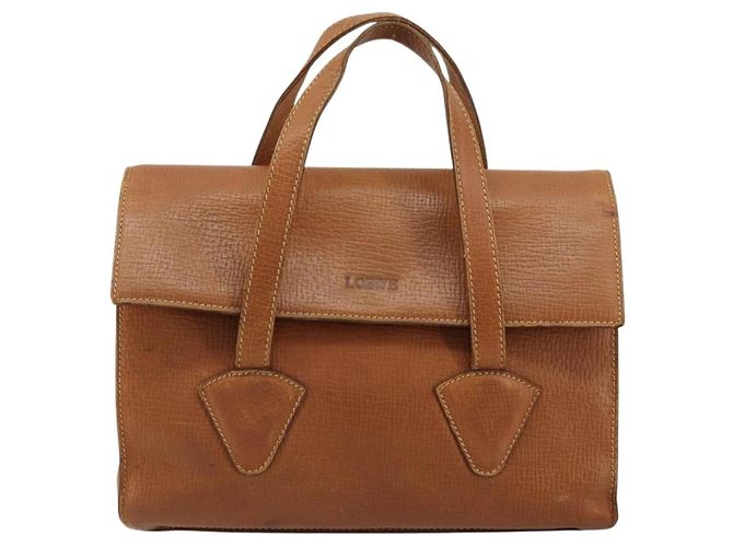 Borsa a mano LOEWE in pelle marrone oro Auth bs35163 D'oro - vista 13