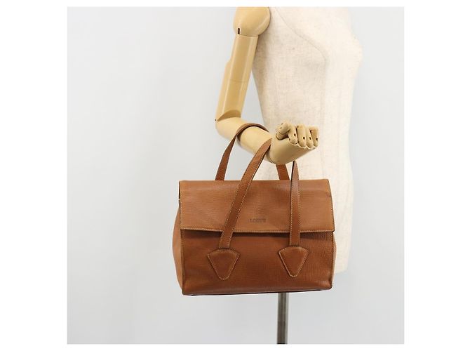 Borsa a mano LOEWE in pelle marrone oro Auth bs35163 D'oro - vista 23
