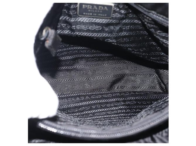 PRADA Handtasche Nylon Schwarz Silber Auth 181329 - Ansicht 11