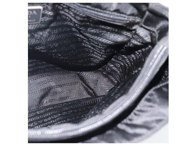 PRADA Handtasche Nylon Schwarz Silber Auth 181329 - Ansicht 18