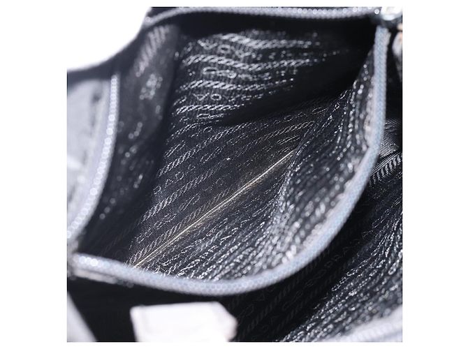 PRADA Handtasche Nylon Schwarz Silber Auth 181329 - Ansicht 21