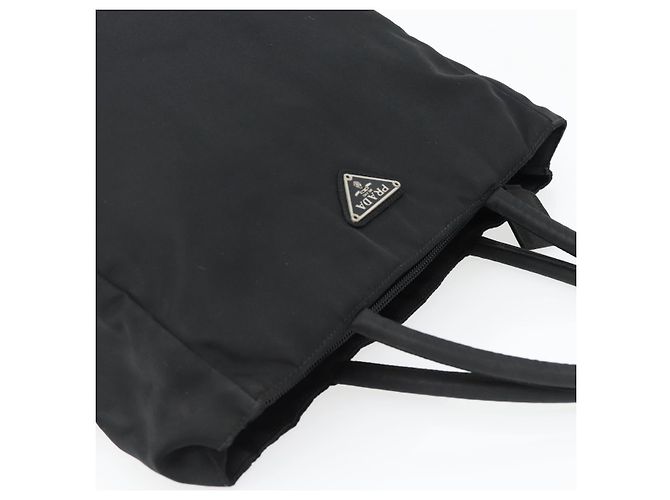 PRADA Handtasche Nylon Schwarz Silber Auth 181329 - Ansicht 6