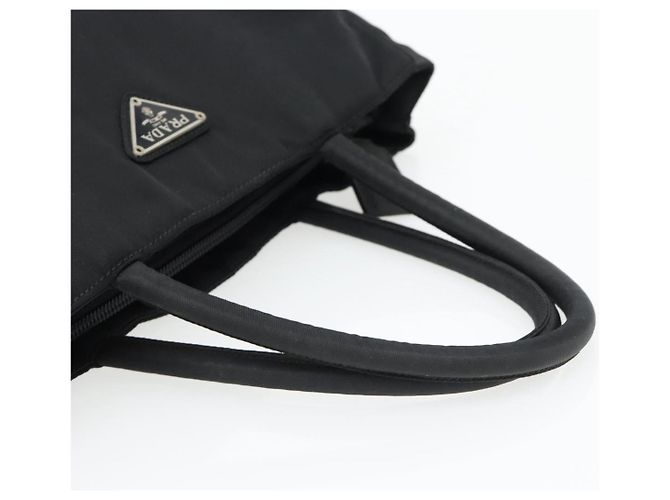 PRADA Handtasche Nylon Schwarz Silber Auth 181329 - Ansicht 7