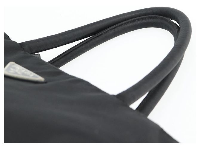 PRADA Handtasche Nylon Schwarz Silber Auth 181329 - Ansicht 8