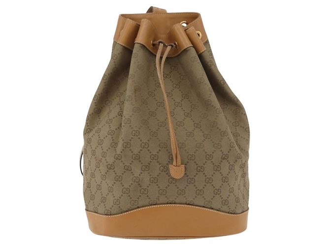 Borsa a Spalla GUCCI GG Canvas Beige Oro Autentica 176405 D'oro - vista 13