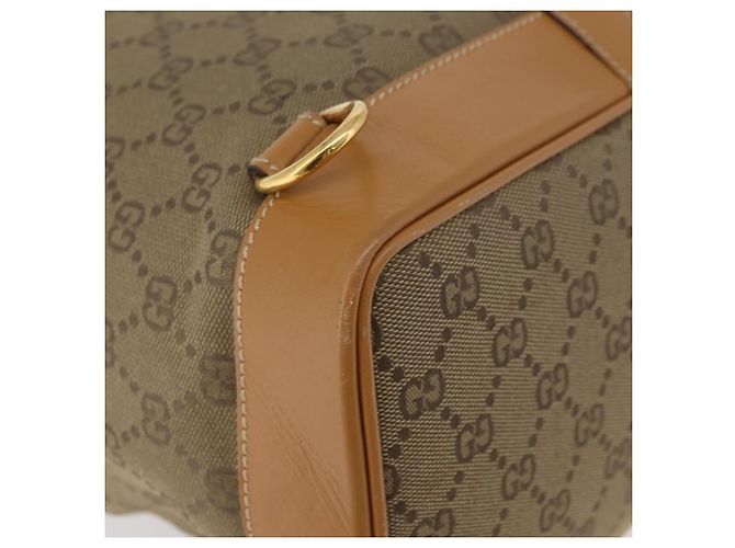 Borsa a Spalla GUCCI GG Canvas Beige Oro Autentica 176405 D'oro - vista 16