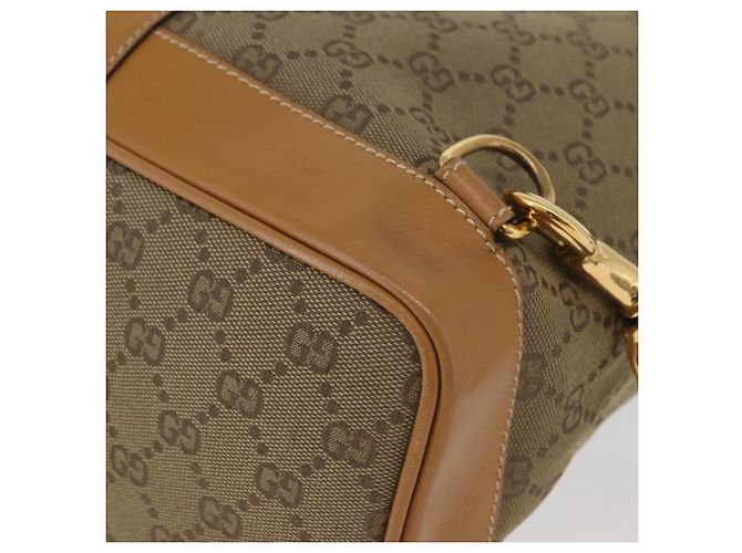 Borsa a Spalla GUCCI GG Canvas Beige Oro Autentica 176405 D'oro - vista 17