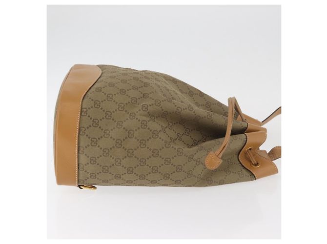 Borsa a Spalla GUCCI GG Canvas Beige Oro Autentica 176405 D'oro - vista 3