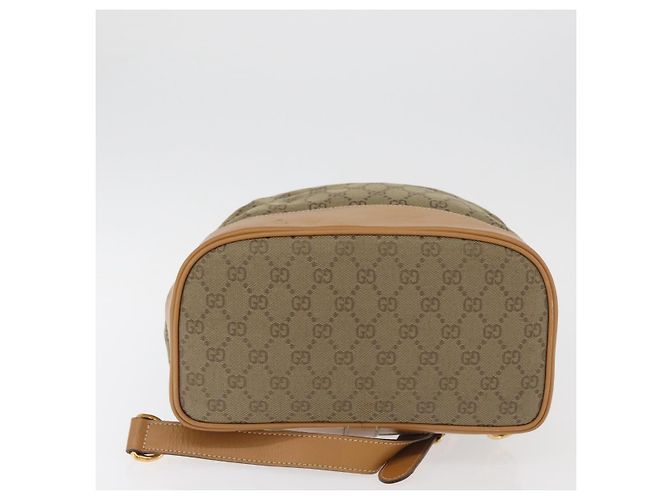 Borsa a Spalla GUCCI GG Canvas Beige Oro Autentica 176405 D'oro - vista 6