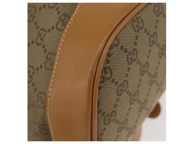 Borsa a Spalla GUCCI GG Canvas Beige Oro Autentica 176405 D'oro - vista 9