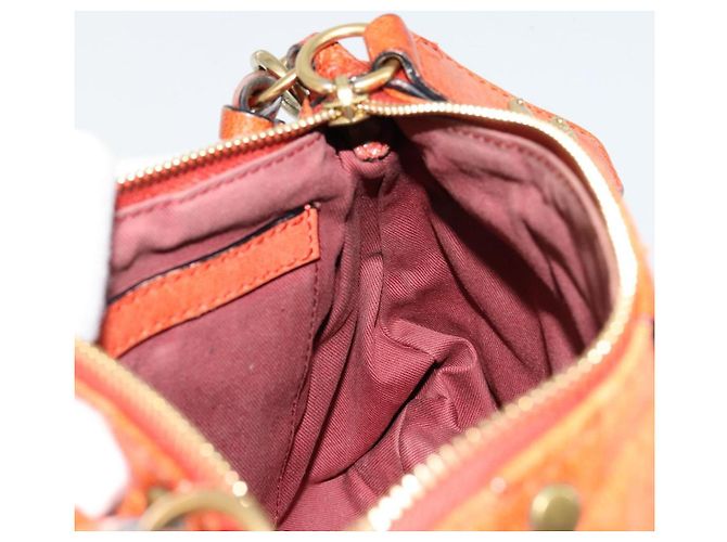 Chloé Borsa Chloe Eloise in Pelle Arancione Oro Auth bs35145 D'oro - vista 18