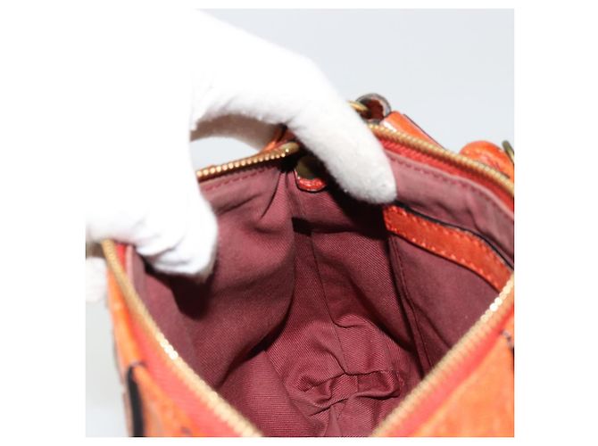 Chloé Borsa Chloe Eloise in Pelle Arancione Oro Auth bs35145 D'oro - vista 19