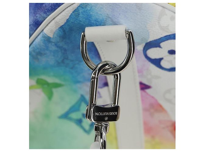 LOUIS VUITTON Borsa Keepall Bandouliere 50 Watercolor M45758 LV Auth 180337SAM Multicolore Monogramma - vista 20