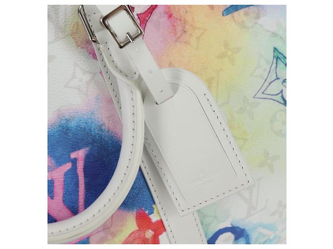 LOUIS VUITTON Borsa Keepall Bandouliere 50 Watercolor M45758 LV Auth 180337SAM Multicolore Monogramma - vista 21